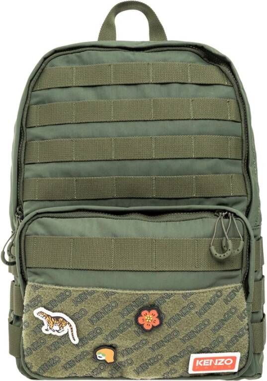 Kenzo Rugzak met patches , Groen, Heren
