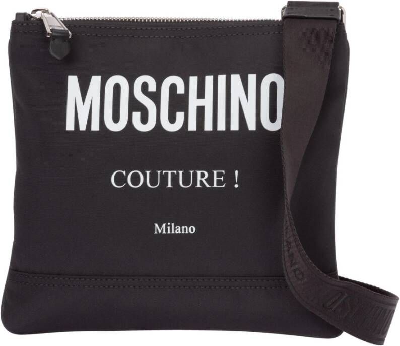 Moschino Cross body messenger bag , Zwart, Heren