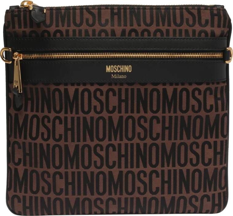 Moschino Portemonnee/kaarthouder , Bruin, Heren