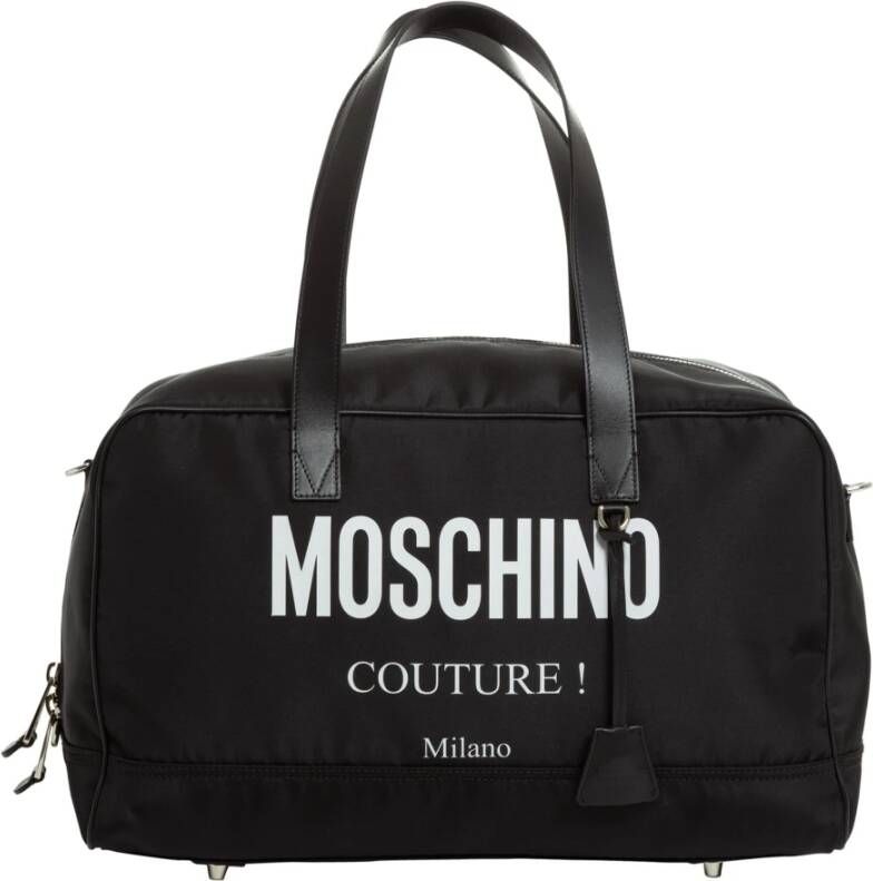 Moschino Reis Duffle Weekend schoudertas , Zwart, Heren