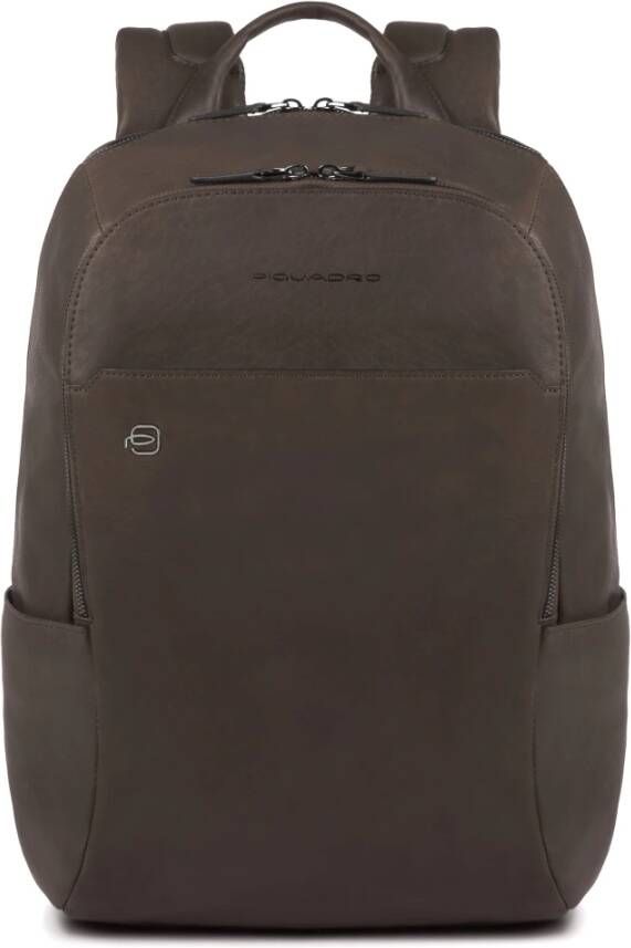 Piquadro Black Square Backpack 13&apos, &apos, Dark Brown