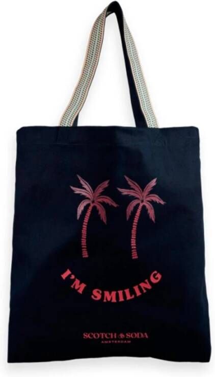 Scotch & Soda Bolsa Canvas Artwork Bag , Blauw, Dames