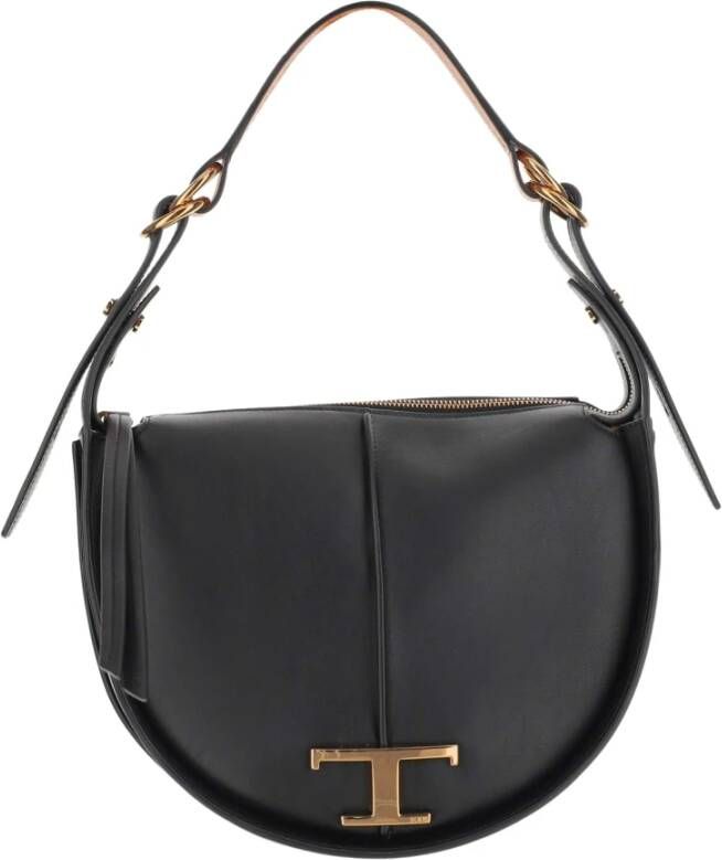 TOD'S Hobo bag made of leather , Zwart, Dames