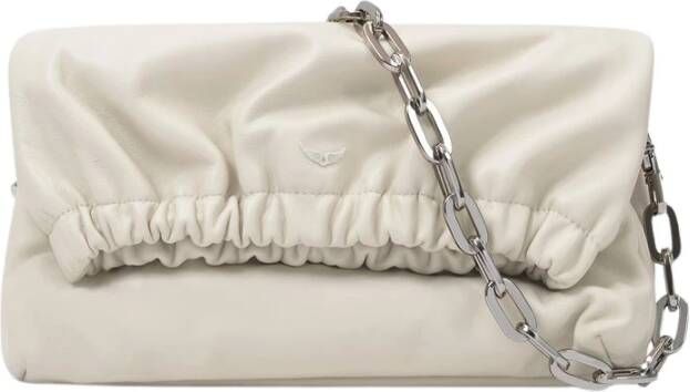 Zadig & Voltaire Rockyssime Bag in Beige Leather , Beige, Dames