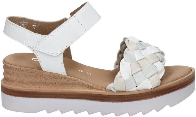 Gabor leren sleehakken wit