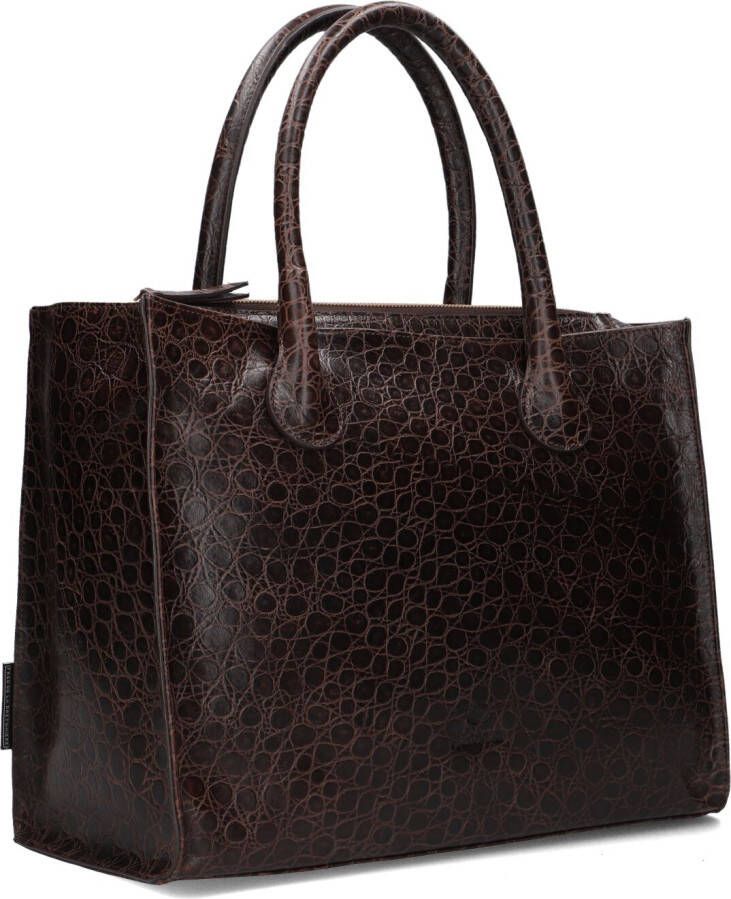 Fred de la Bretoniere Bruine Handtas 0396 Handbag Croco
