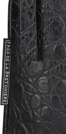 Fred de la Bretoniere Crossbody Croco Printed Leather black Damestas