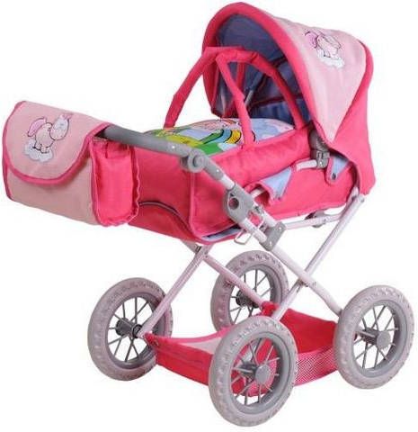 Knorrtoys ® Combi poppenwagen Ruby Nici, Theodor & Friends met luiertas