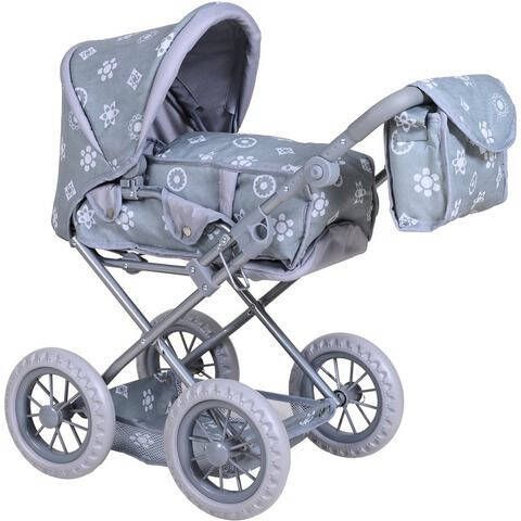 Knorrtoys ® Combi poppenwagen Ruby Royal Grey met luiertas
