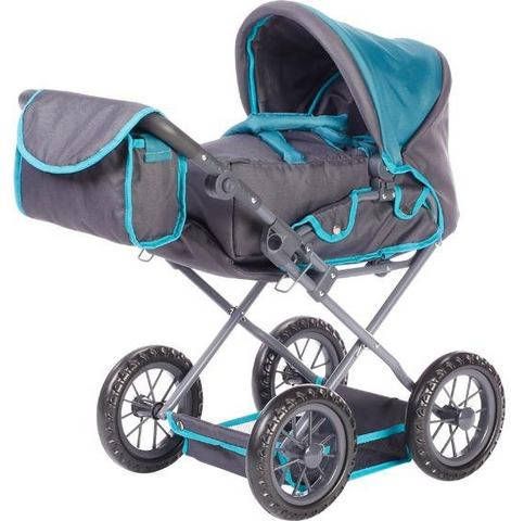 knorr® toys Poppenwagen Ruby tec petrol Grijs