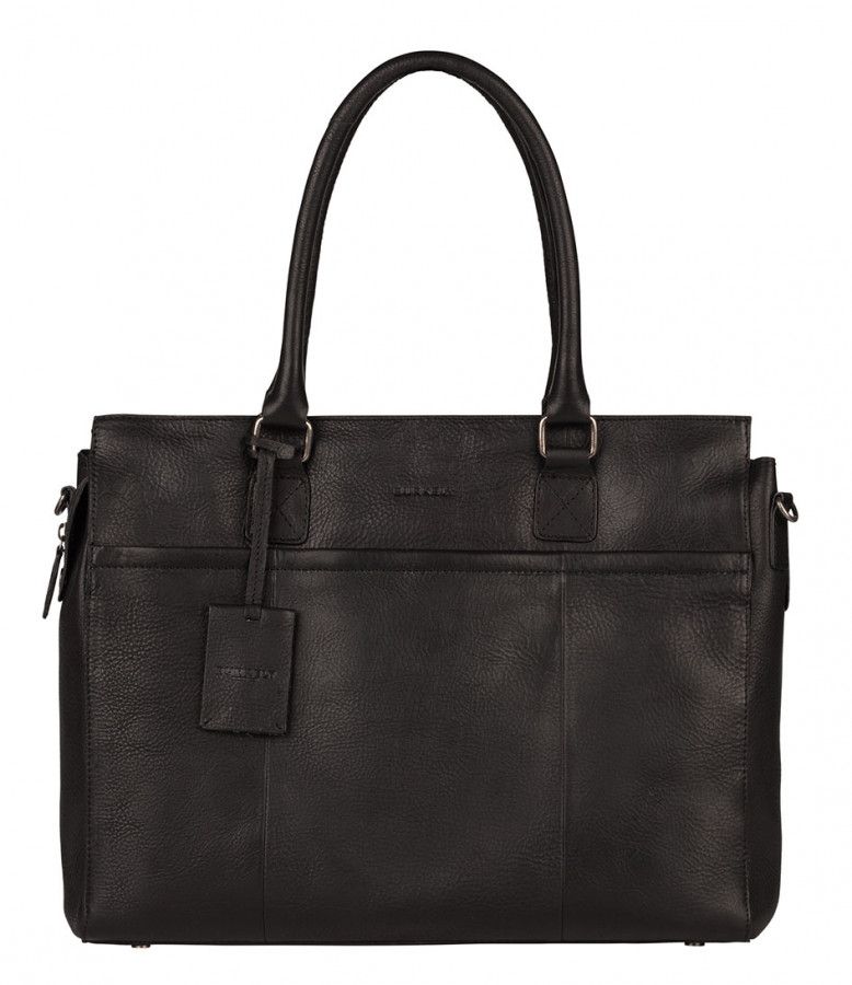 Burkely Laptop schoudertas Antique Avery Laptopbag 1 Zip 15.6 Inch Zwart