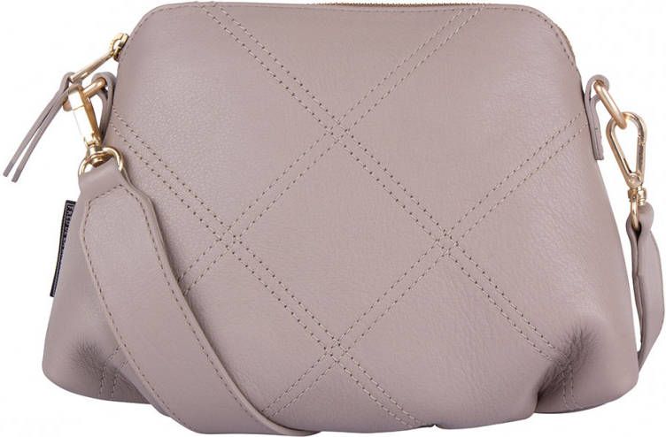 Fred de la Bretoniere Soft Nappa Leather Crossbody M taupe II Damestas