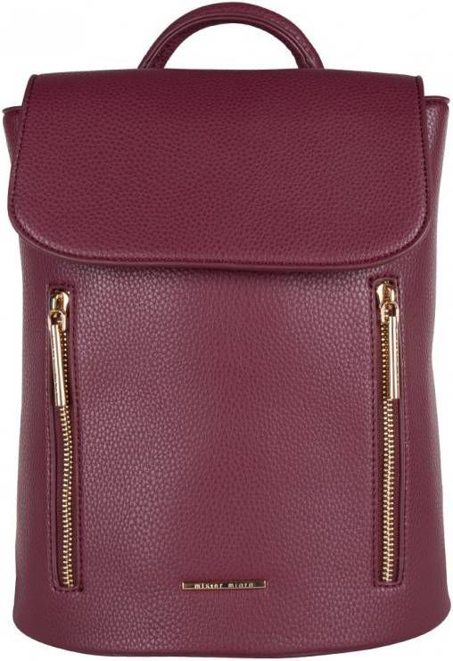 Mister Miara vegan leather rugzak donkerrood