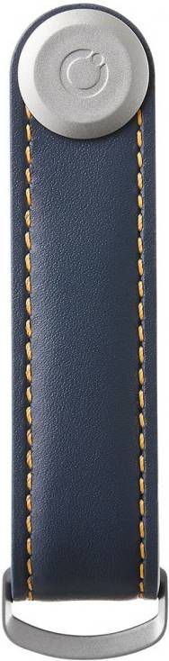 Orbitkey sleutelhouder leer 2.0-Navy met tan stiksel