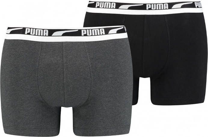 Puma Boxershorts Multi Logo Boxer 2P Zwart