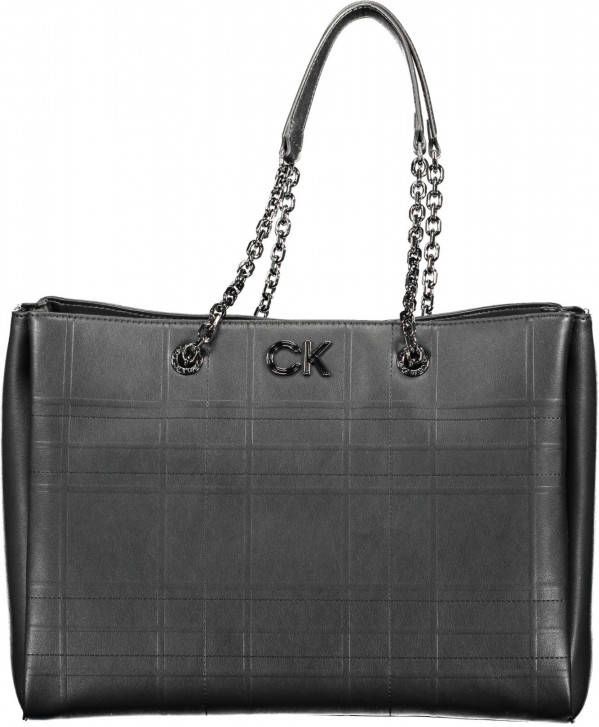 Calvin Klein Re Lock Tote Quilt black Damestas