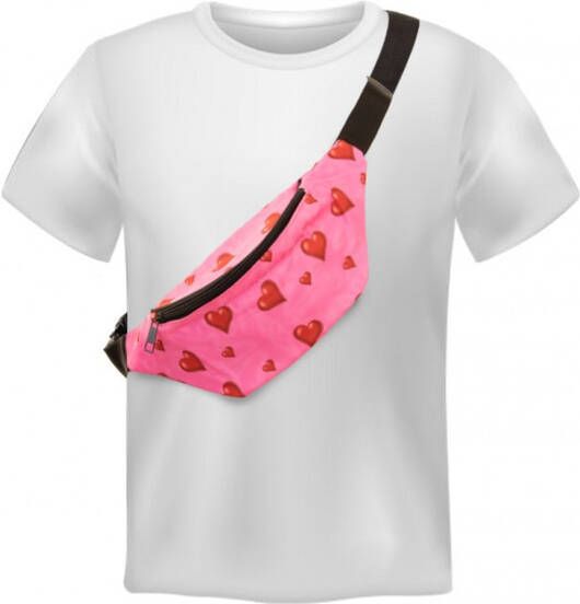 Confetti Heuptasje roze met hartjes