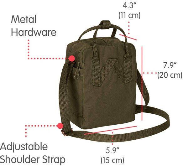 Fjällräven Kånken Sling Schoudertas Middengroen/Lichtgroen