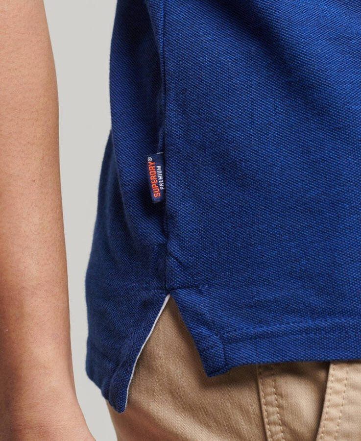 Superdry T shirts Poolside Pique Short Sleeve Polo Blauw