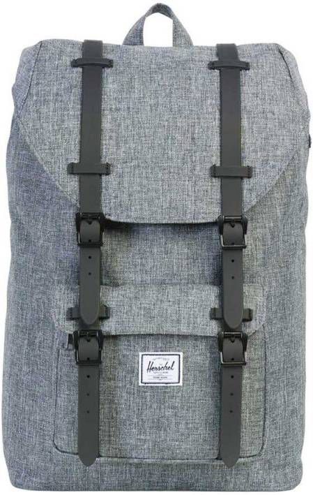 Herschel Supply Co. Little America Mid Volume Rugzak raven crosshatch/black rubber Laptoprugzak