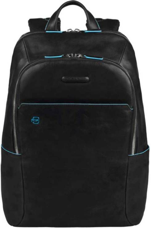 "Piquadro Blue Square Computer Backpack 14"" Black"