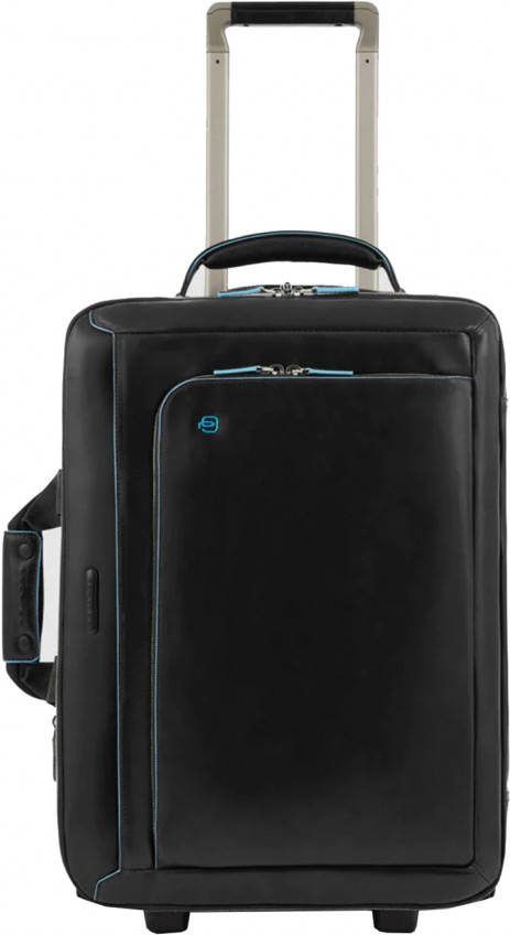 Piquadro Blue Square Cabin Trolley black Zachte koffer
