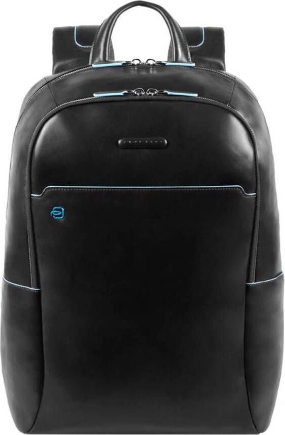 Piquadro Blue Square S Matte Big Size Computer Backpack 15.6" With iPad Black
