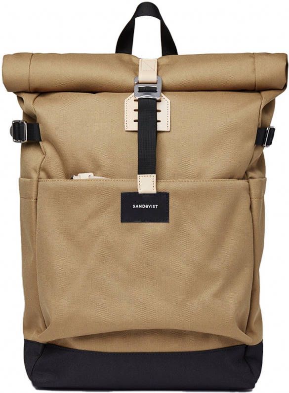 Sandqvist Ilon multi bronze/black with natural leather Laptoprugzak