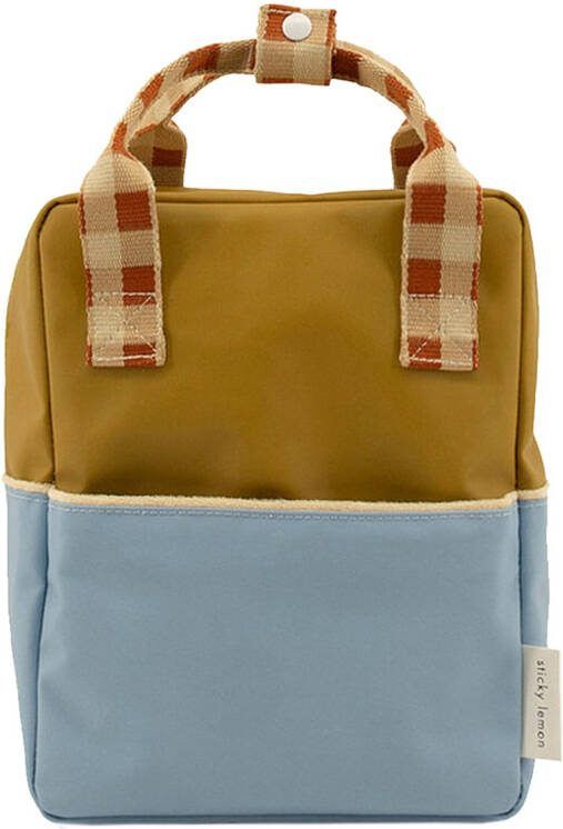 Sticky Lemon Colourblocking Backpack Small blueberry willow brown pear green