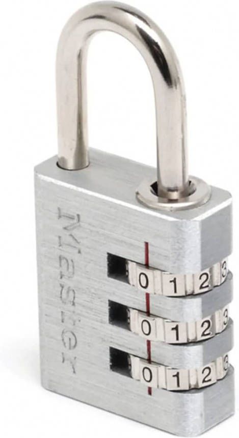 PimXL Master Lock Combinatiehangslot Aluminium Zilver 30 Mm 7630eurd