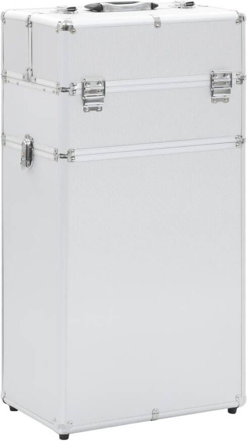 VIDAXL Make up trolley aluminium zilverkleurig