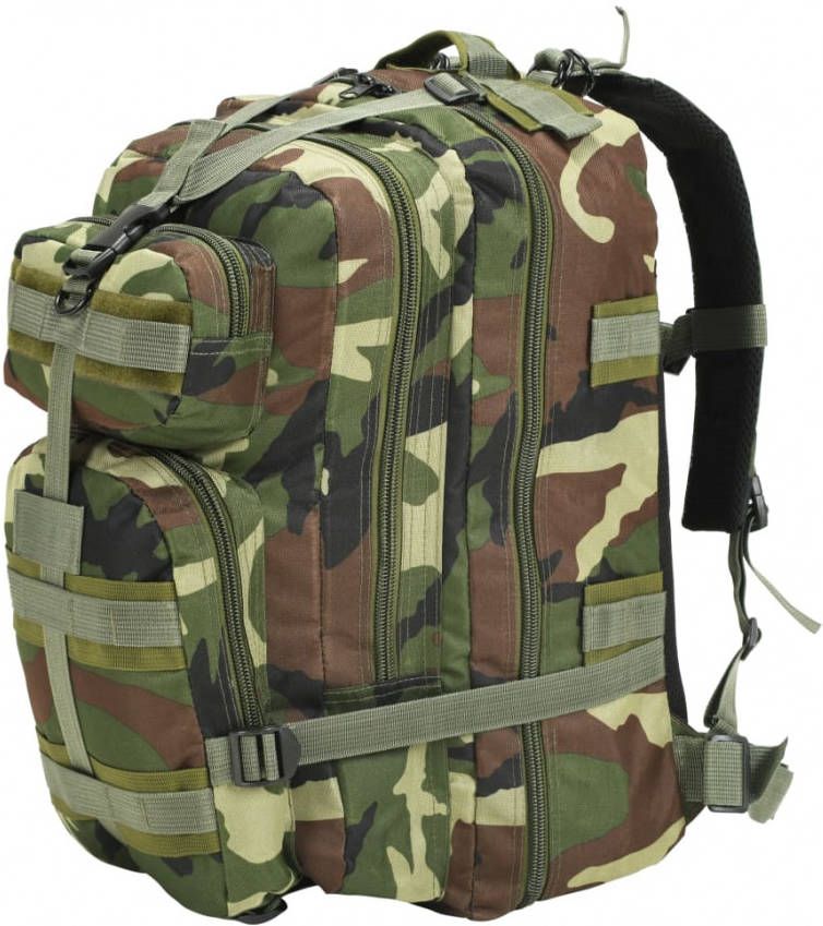 VIDAXL Rugzak legerstijl 50 L camouflage