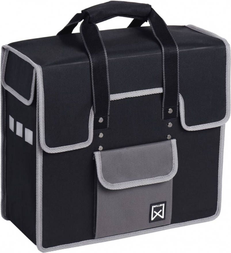 Willex Enkele fietstas 18 liter zwart/grijs