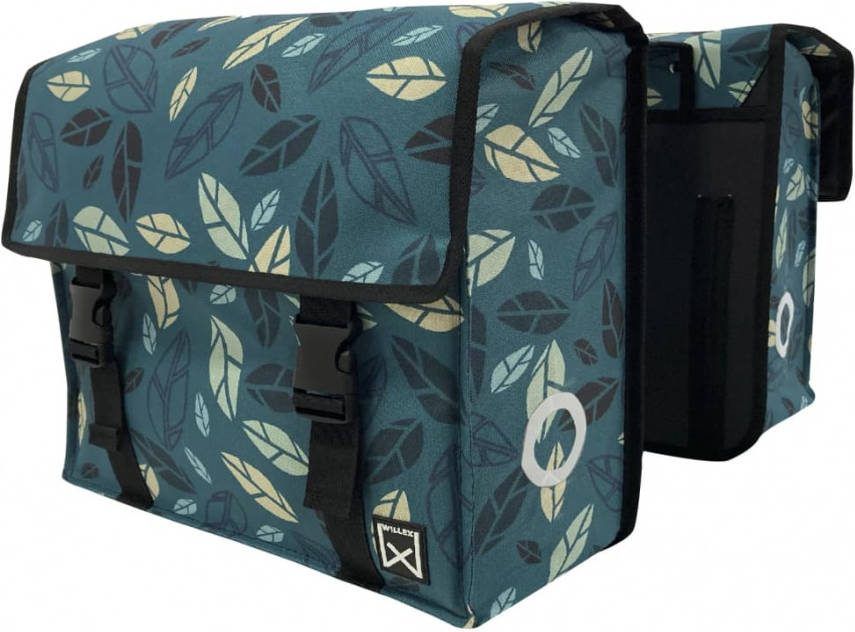 Merkloos Willex Fietstas City Bush Dubbel 34 L Groen En Blauw
