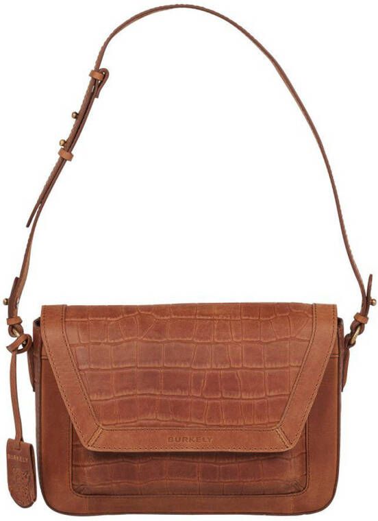 Burkely Schoudertas Croco Cassy Shoulderbag Bruin