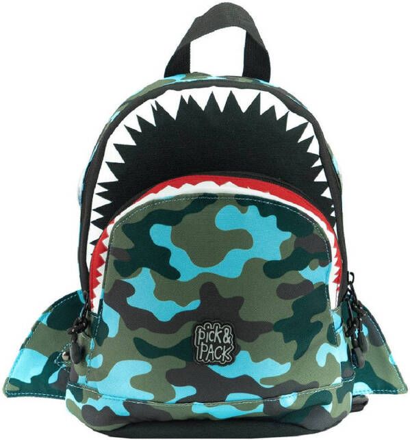 Pick & Pack Dagrugzak Shark Shape Backpack M 13 Inch Blauw