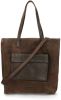 Shabbies Shoppers Shopper Waxed Suede Matching Waxed Leather Bruin online kopen