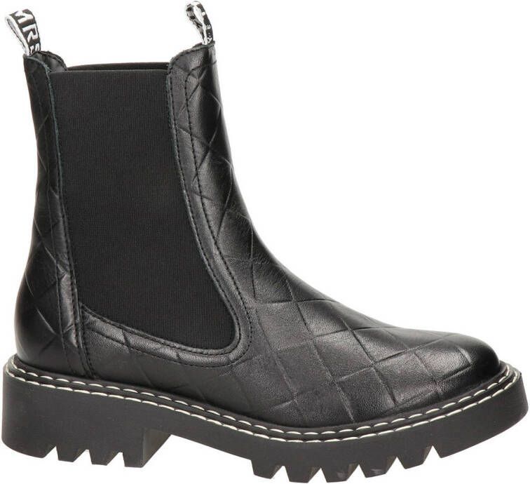 Tamaris leren chelsea boots zwart
