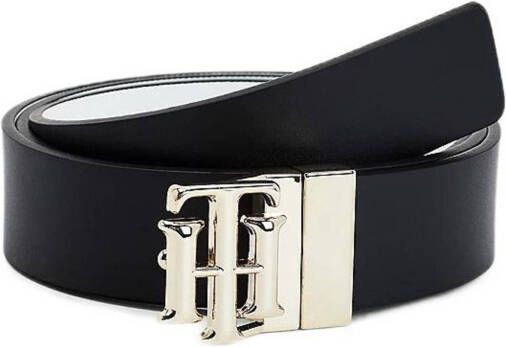 Tommy Hilfiger reversible leren riem zwart/wit